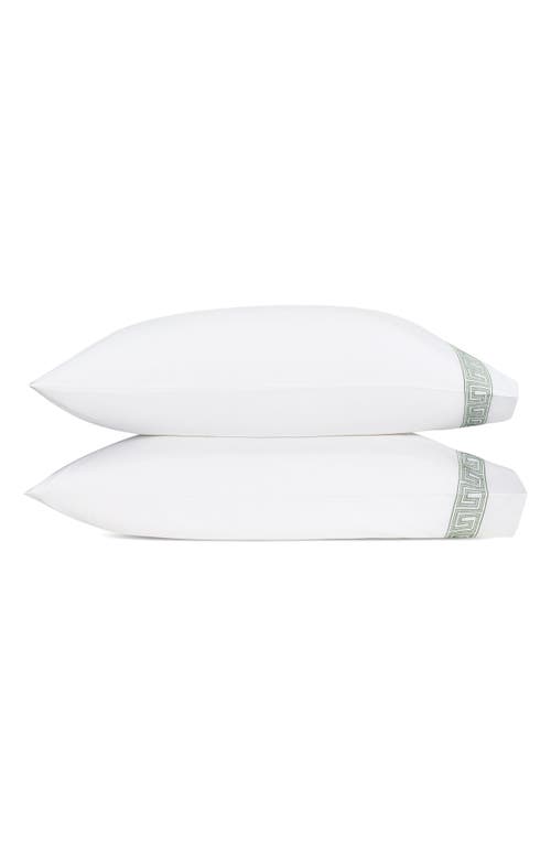 Matouk Ophelia 520 Thread Count Cotton Pillowcases In Clover