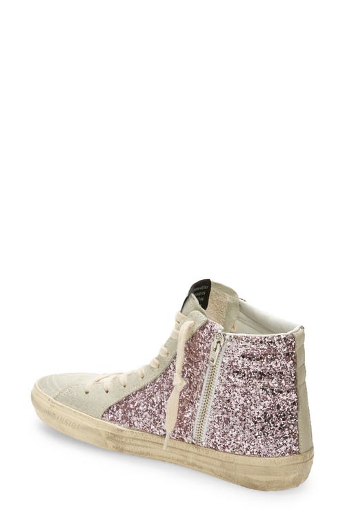 Shop Golden Goose Slide High Top Sneaker In Lilac/sand