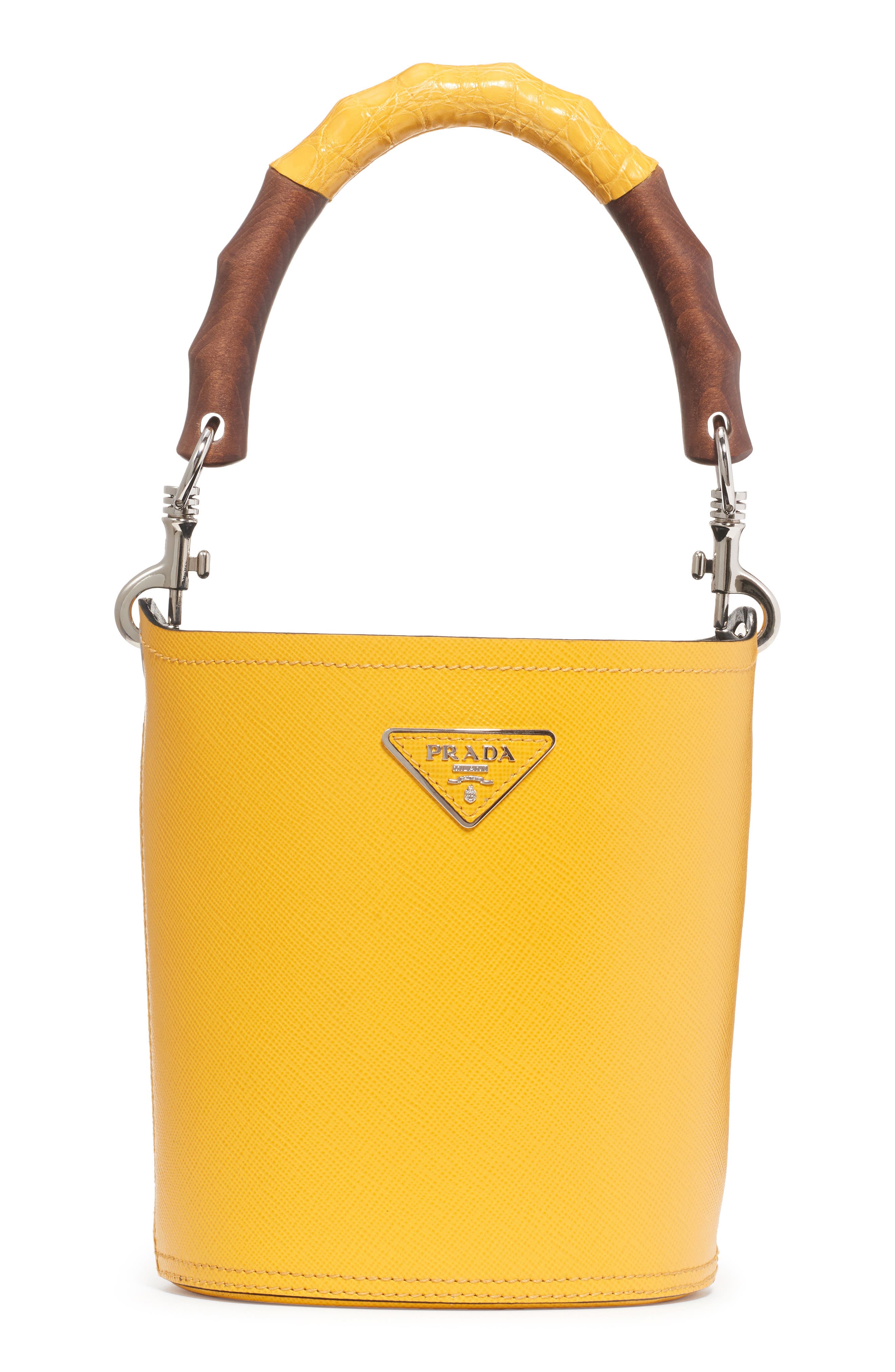 yellow bucket purse