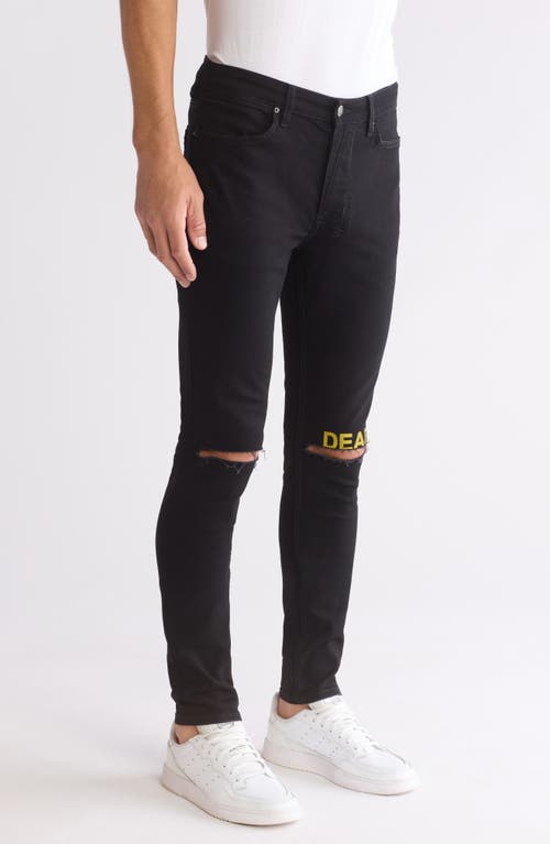 KSUBI KSUBI VAN WINKLE LAID RIPPED SKINNY JEANS 