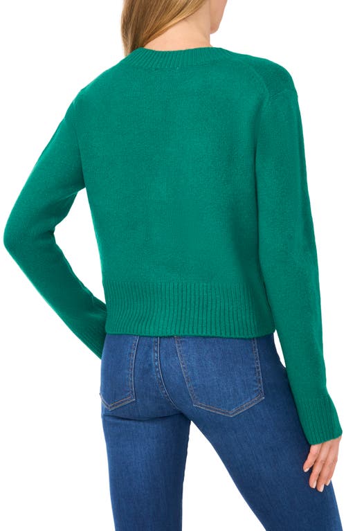 Shop Cece Crop Cardigan In Lush Meadow Green