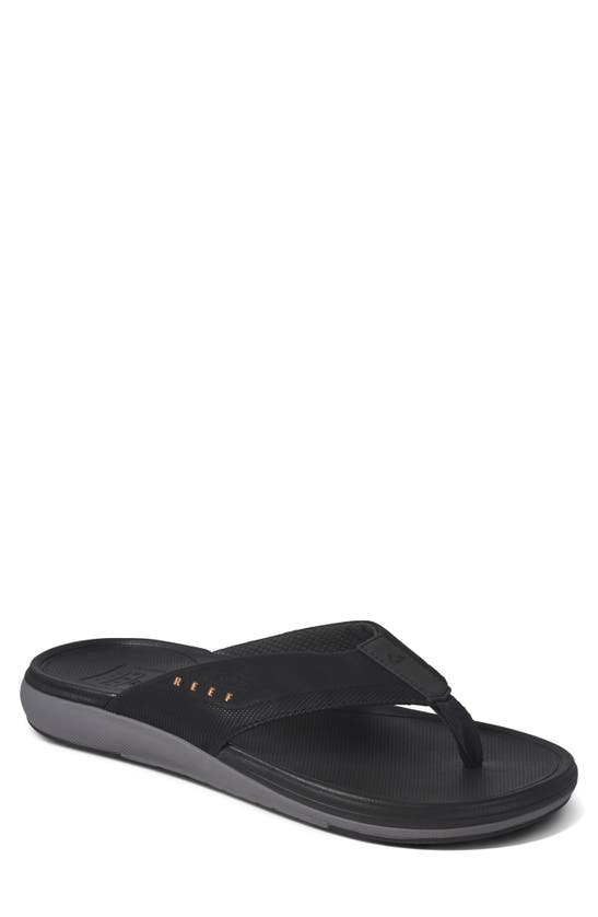 Reef Cushion Norte Water Friendly Flip Flop In Dark Grey