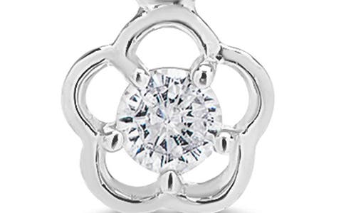 Lily Nily Kids' Flower Cubic Zirconia Drop Earrings In Silver