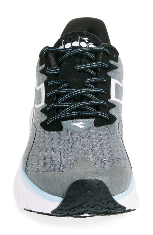 Diadora Equipe Nucleo Running Shoe In Steel Gray/white/black