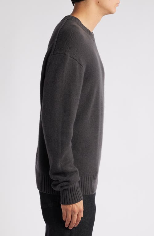 Frame Cashmere Crewneck Sweater In Dark Grey