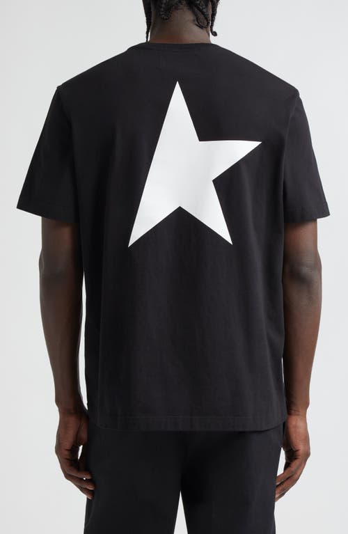 Golden Goose Regular-fit Cotton T-shirt With Iconic Star Graphic In Black/white