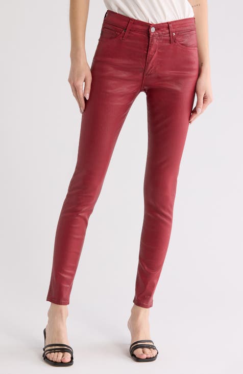 Farrah High Waist Coated Skinny Jeans