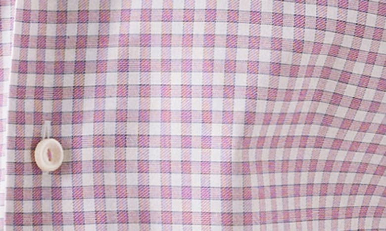 Shop Eton Slim Fit Check Organic Cotton Dress Shirt In Medium Pink
