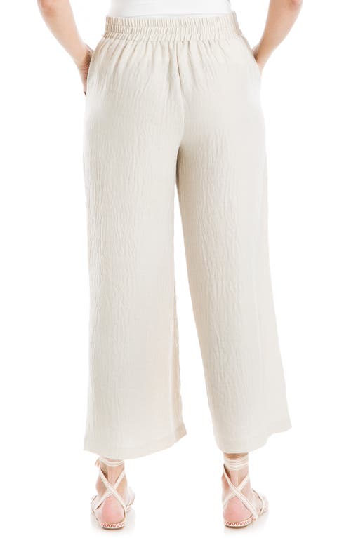 Max Studio Max Mara Studio Linen-blend Wide Leg Pant In Beige