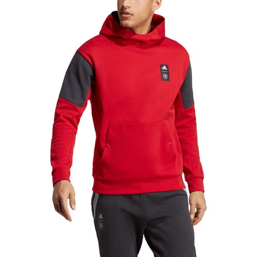 Men's adidas Red Toronto FC 2023 Player Travel Pullover Hoodie