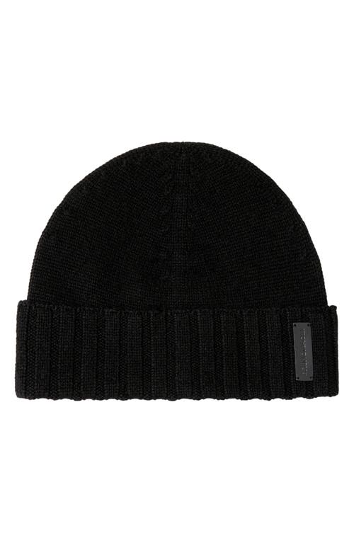 NORDSTROM Bruno Magli Cashmere Cuff Beanie in Black at Nordstrom