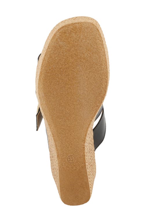 Spring Step Mares Platform Wedge Slide Sandal In Black