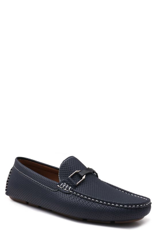 Aston Marc Charter Driving Moccasin In Navy