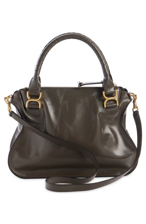 Chloé Medium Marcie Leather Satchel In 036 Flannel Grey