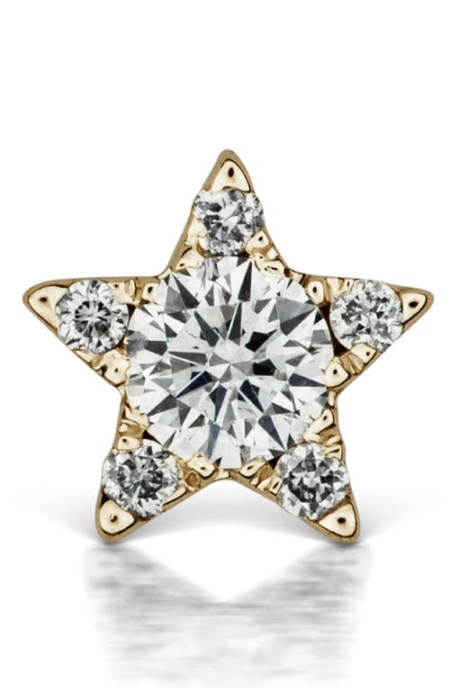 Maria Tash Diamond Star Threaded Stud Earring in Yellow Gold/Diamond