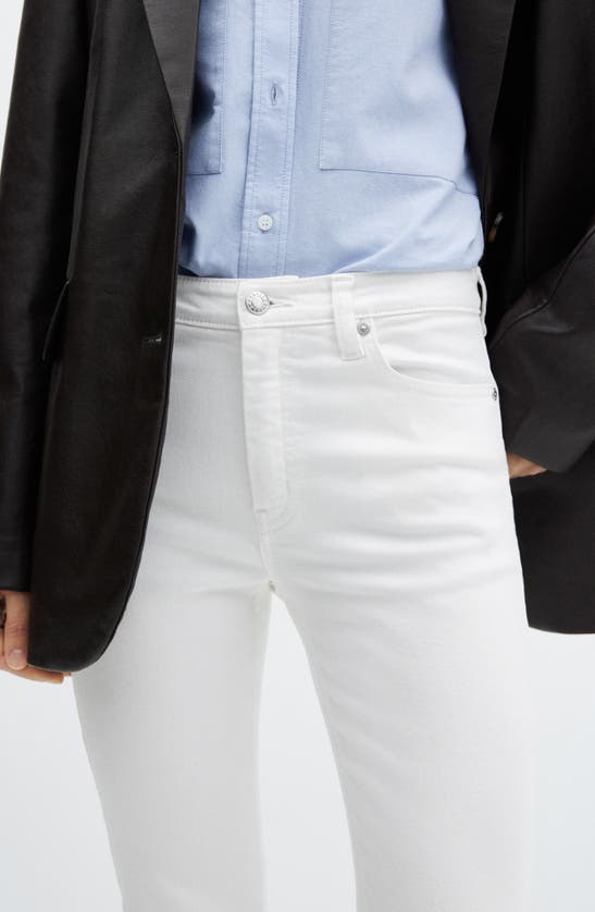 Shop Mango Crop Skinny Jeans In White