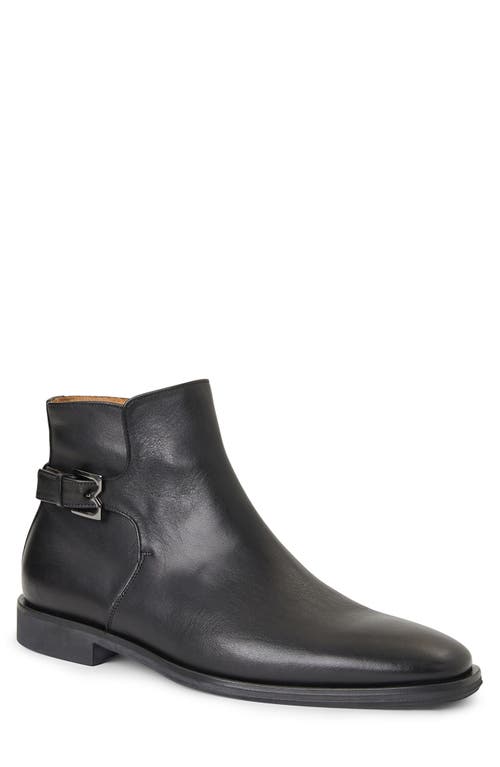 Shop Bruno Magli Rubino Monk Strap Boot In Black Leather