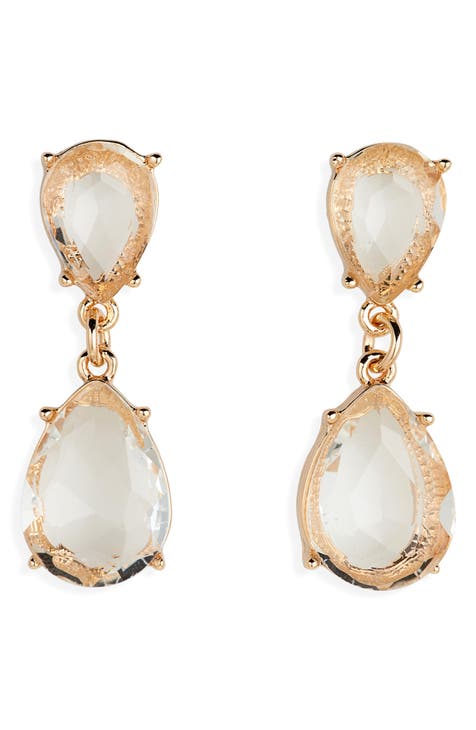 Double Drop Crystal Earrings