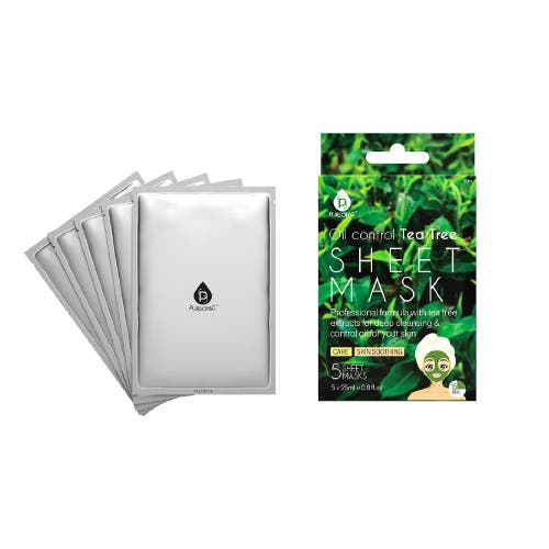 Pursonic Oil Control Tea Tree Sheet Mask In Green