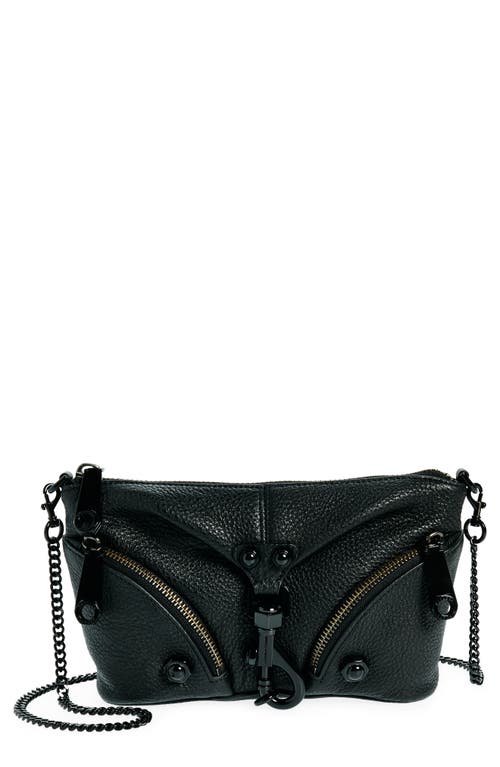 Rebecca Minkoff Mini Julian Leather Crossbody Bag in Black at Nordstrom