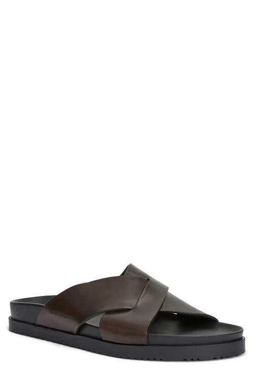Bologna Slide Sandal in Dark Brown