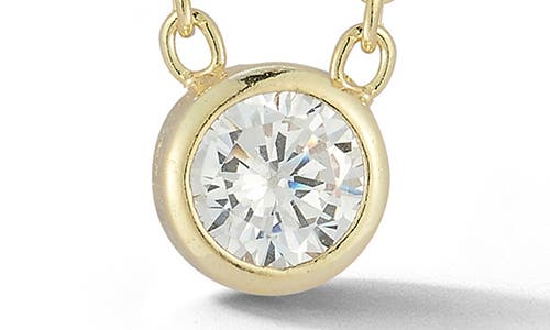 Glaze Jewelry Bezel Set Cubic Zirconia Pendant Necklace In Gold