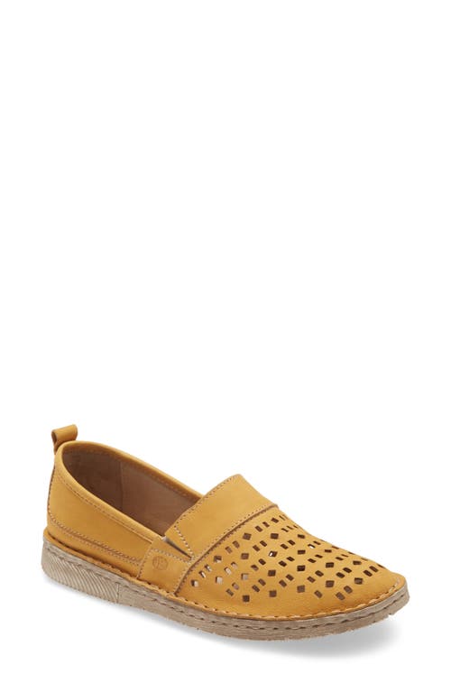 Sofie 27 Flat in Yellow Leather
