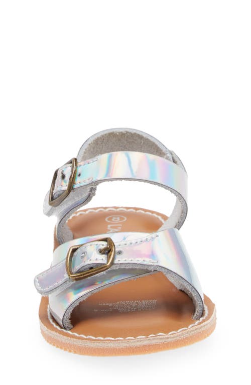 Shop L'amour Kids' Olympia Buckle Sandal In Holographic