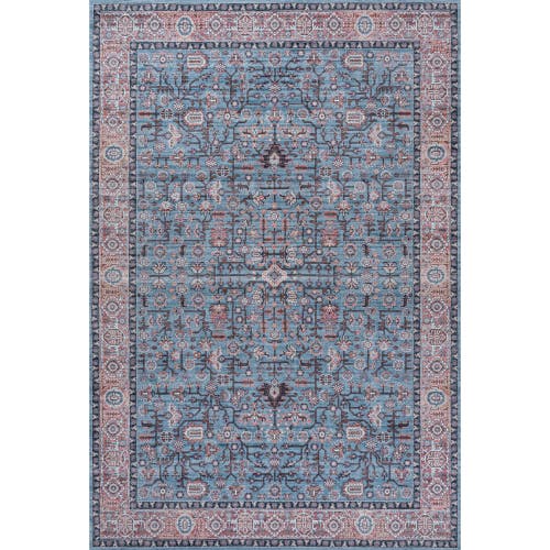 Jonathan Y Kemer All-over Persian Machine-washable Area Rug In Blue/red/brown