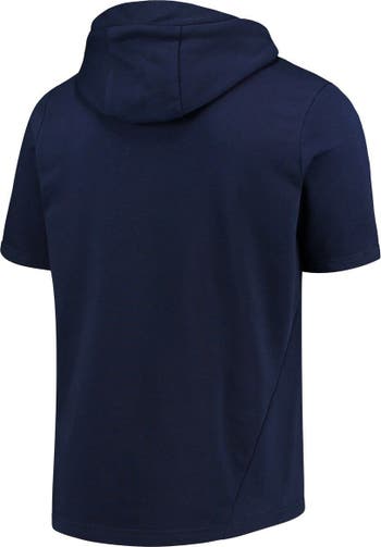 Chicago Cubs Short Sleeve Fleece Hooded Sweatshirt X-Small