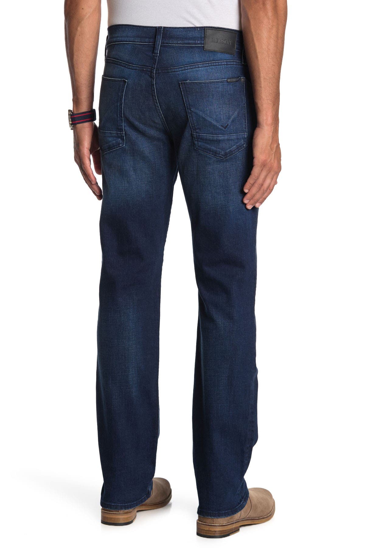 Hudson Byron Straight Jeans In Dark Blue1