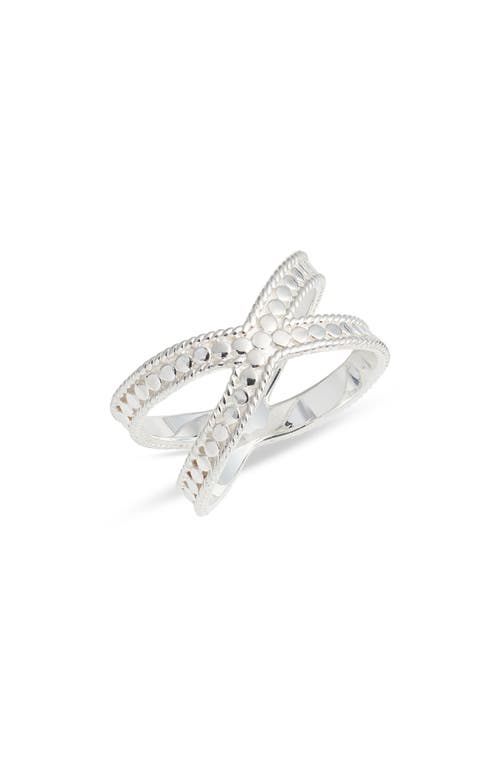 Classic Crossover Ring in Silver