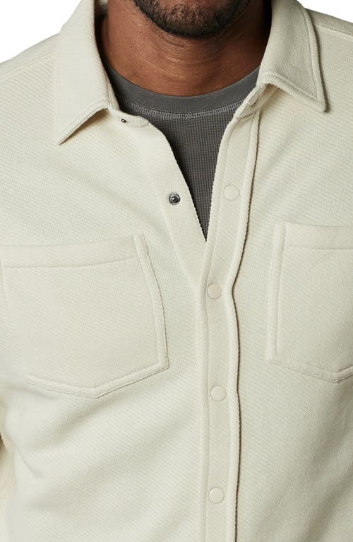 The Normal Brand Texture Knit Button-up Shirt In Ecru