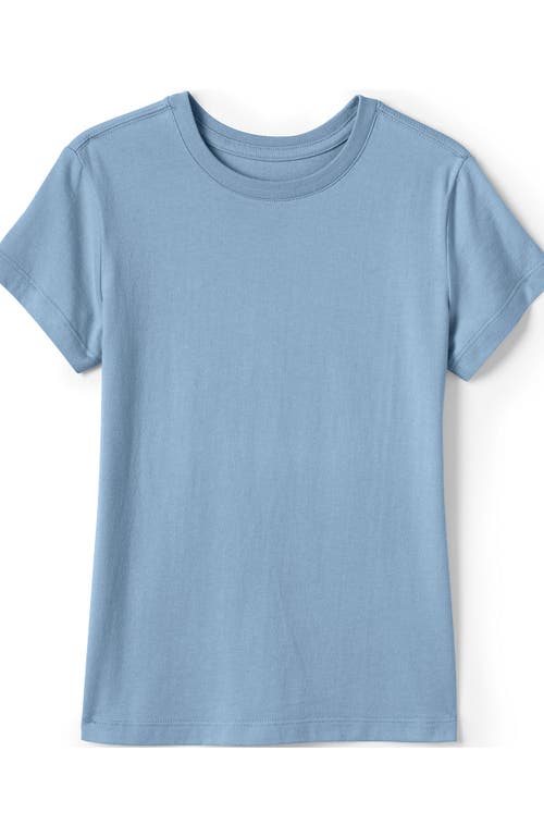 Shop Lands' End School Uniform Girls Short Sleeve Essential T-shirt In Chambray Blue