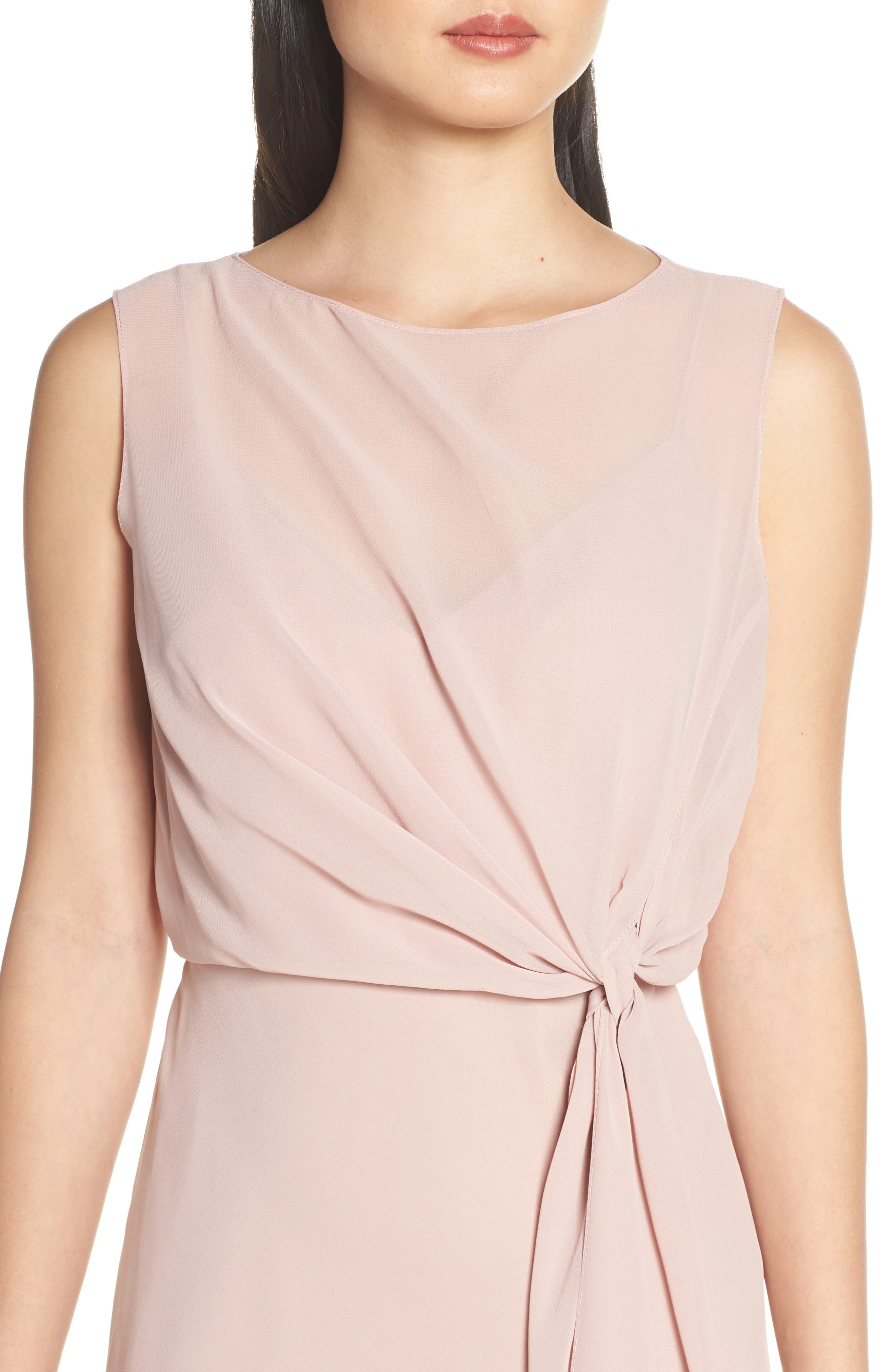 jenny yoo chiffon overlay evening dress