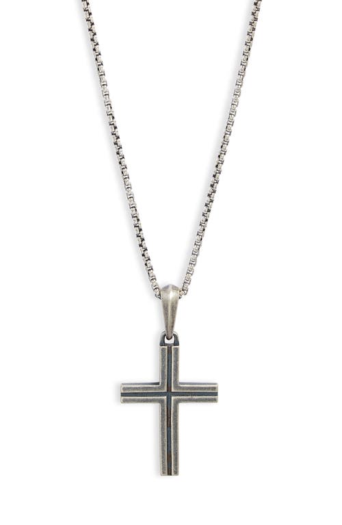 Shop Miranda Frye Cross Pendant Necklace In Silver