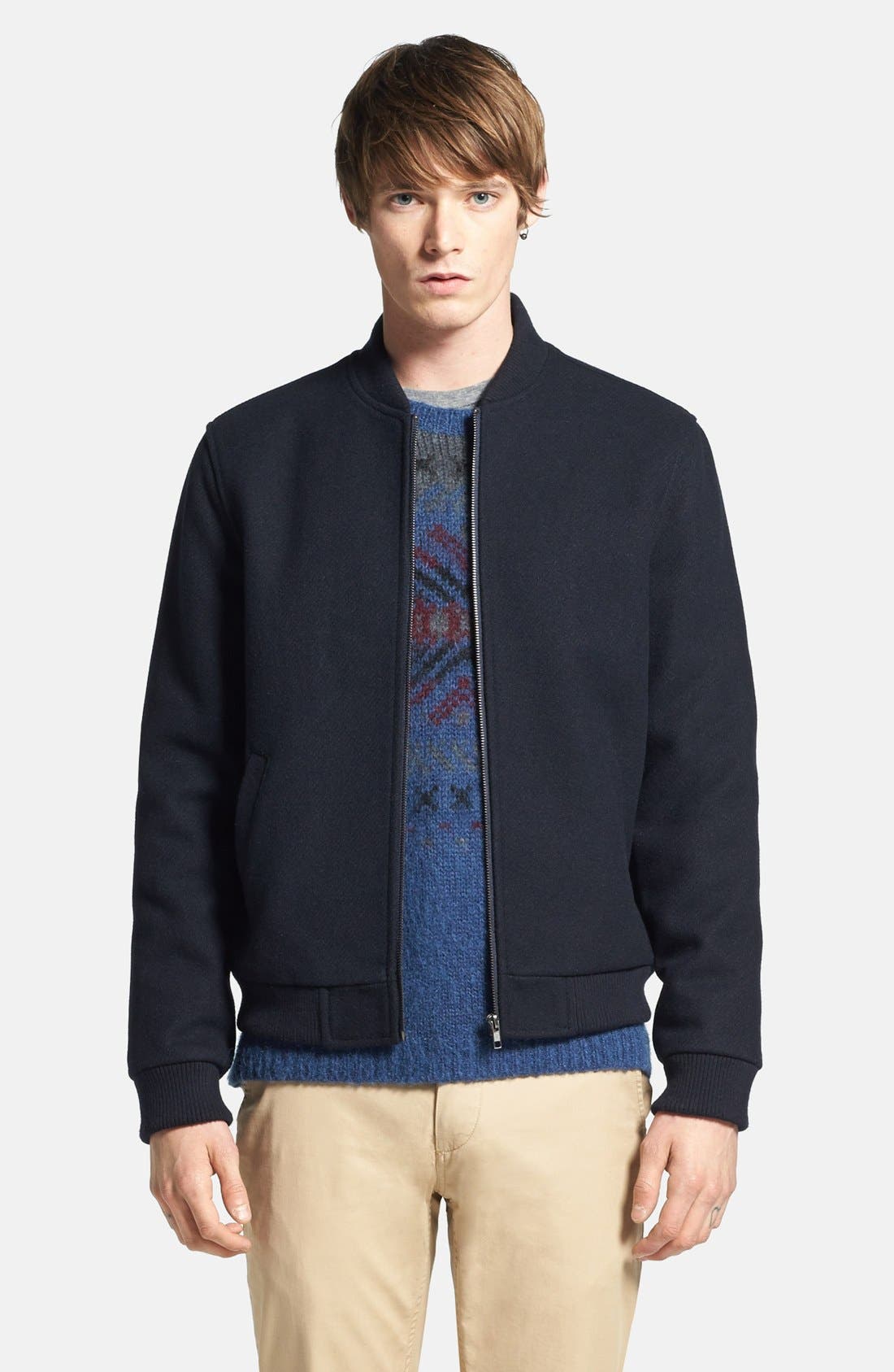 Topman Wool Blend Bomber Jacket | Nordstrom