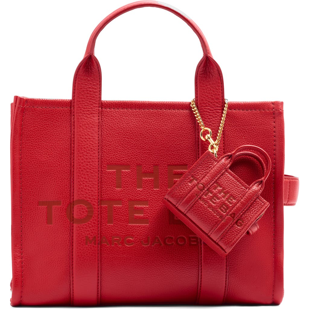 Marc Jacobs The Nano Tote Bag Charm In True Red