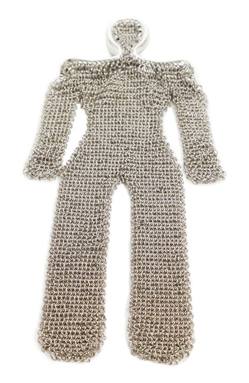Grace Ling Human Stainless Steel Mesh Bag In Silver