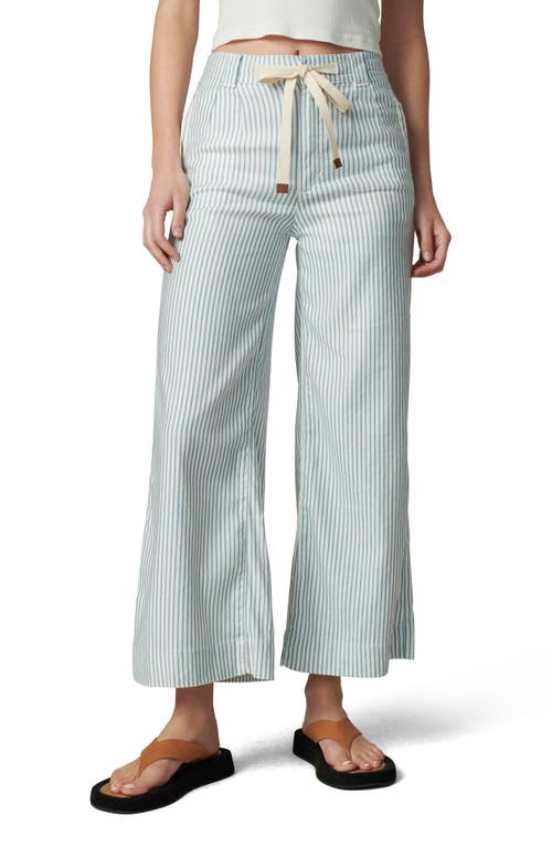 Shop Joe's The Addison High Waist Linen Blend Ankle Wide Leg Pants In Rail Road Stripe