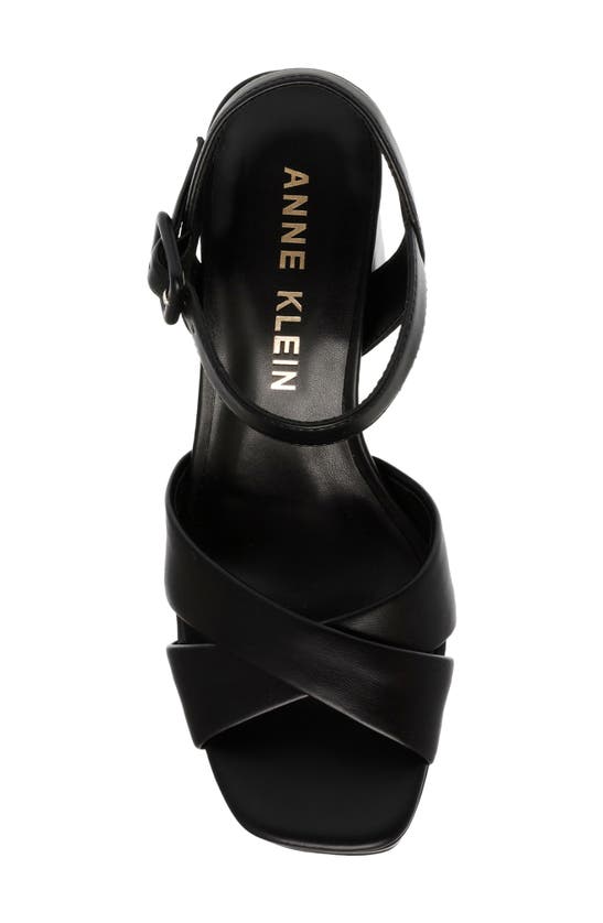 Shop Anne Klein Zena Ankle Strap Platform Sandal In Black