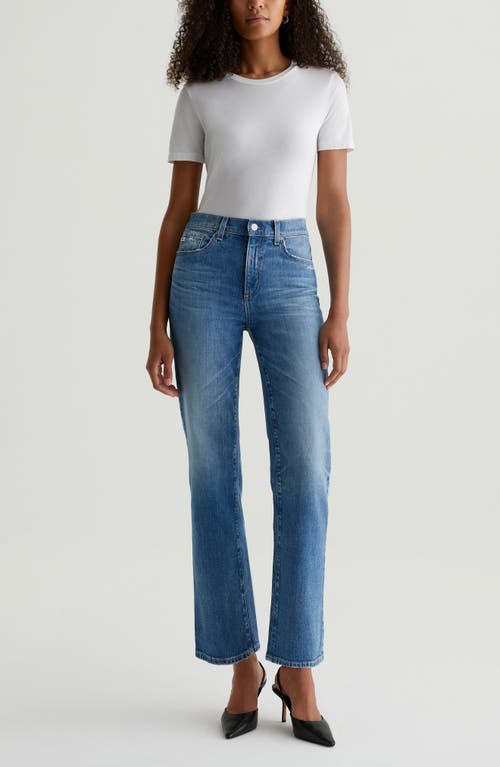 Shop Ag Brinley Mid Rise Classic Straight Leg Jeans In Grand Central