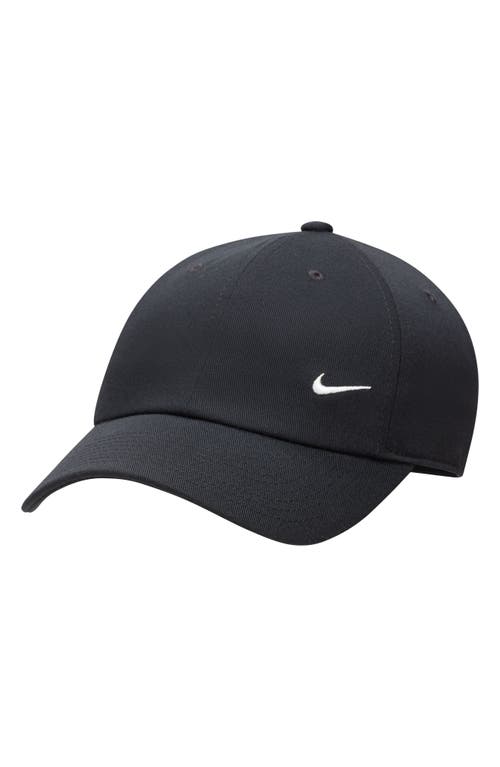 Shop Nike Club Unstructured Curved Bill Baseball Cap In Black/sail