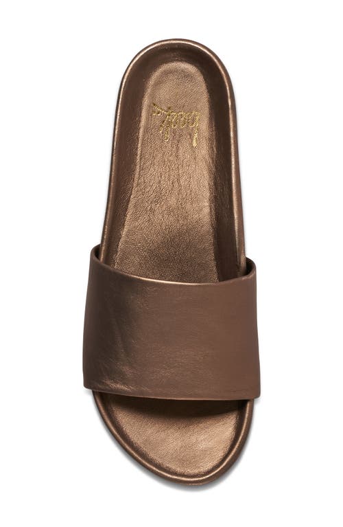 Beek Gallito Slide Sandal In Mocha Metallic