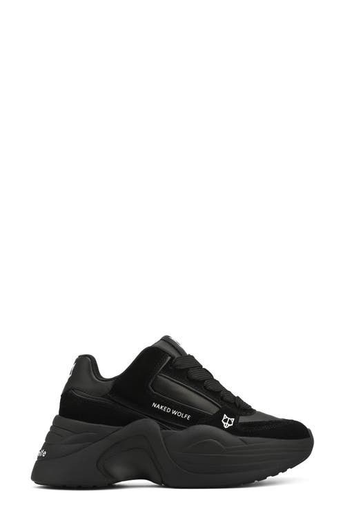 Shop Naked Wolfe Temple Sneaker In Black-leather/suede Combo