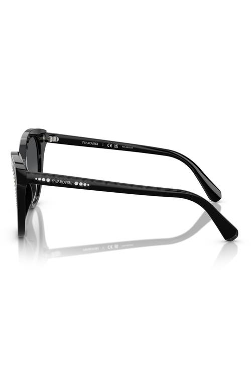 Swarovski 53mm Gradient Butterfly Sunglasses In Black