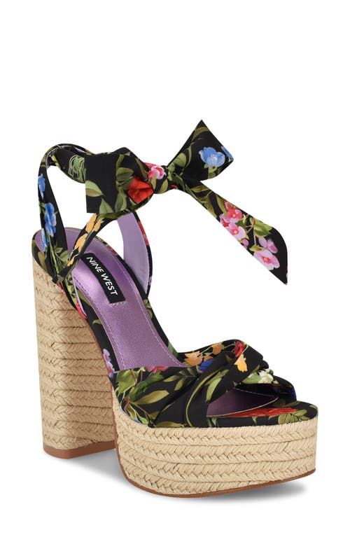 Nine West Gertha Ankle Wrap Espadrille Platform Sandal at Nordstrom,