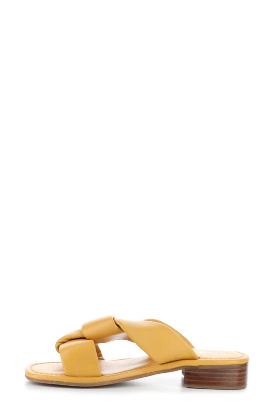 Shop Bos. & Co. Knick Slide Sandal In Mustard Nappa