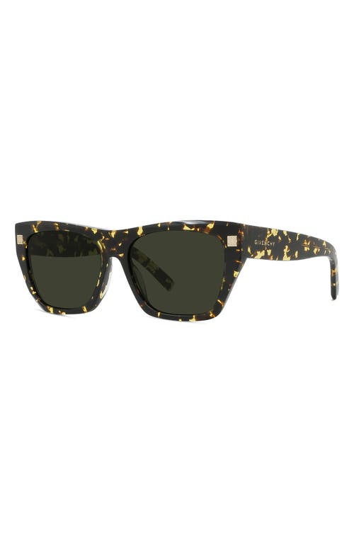 Shop Givenchy Gv Day Square Sunglasses In Havana/green