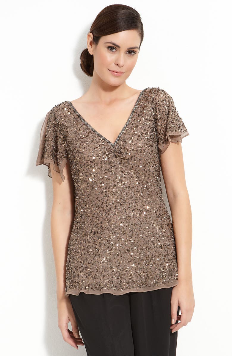 Adrianna Papell 'Dazzling Winds' Sequin Top | Nordstrom